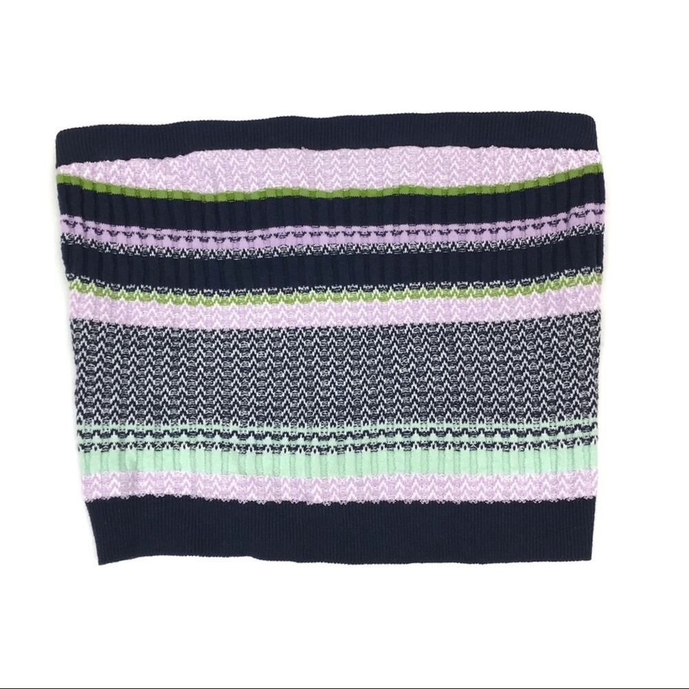 Aerie Knit Tube Top Bandeau Cotton Blend Navy Green Purple Womens Small